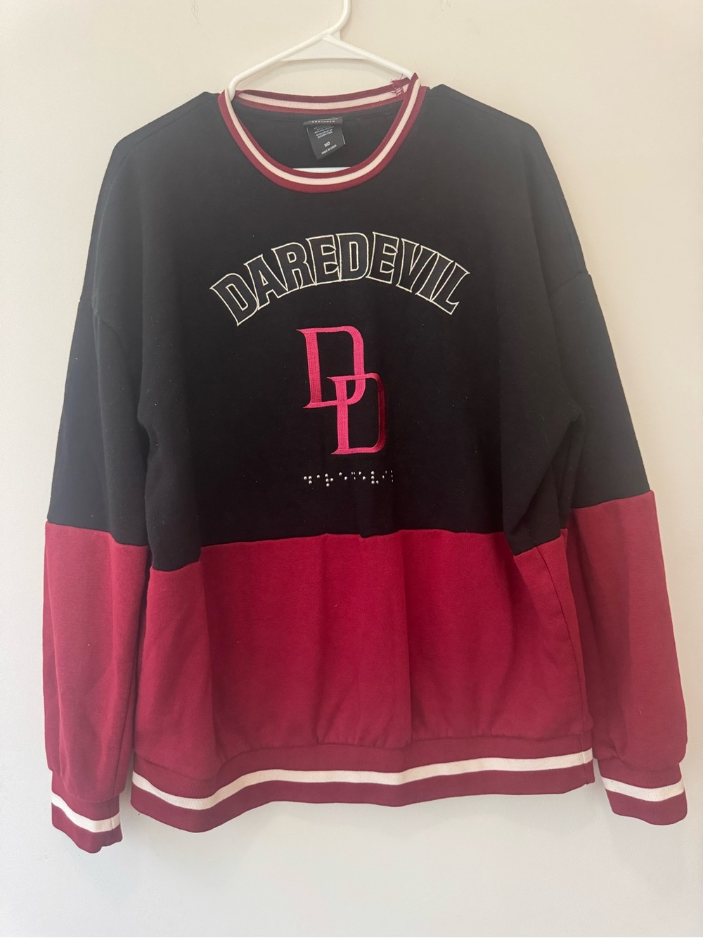 Marvel Daredevil Logo Panel Crewneck Sweater Box Lunch Exclusive Sz M